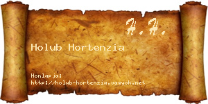 Holub Hortenzia névjegykártya